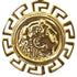 Alexander The Great Greek Key Pattern Coin Pendant